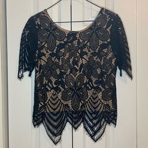 Black Lace Top - Express